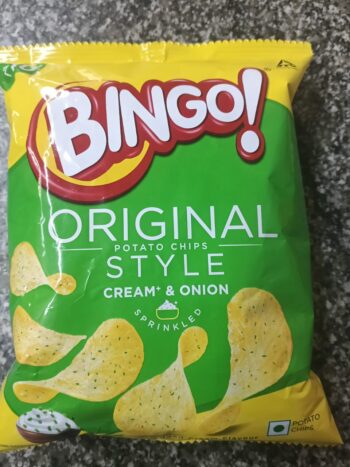03198/BINGO CREAM& ONION /MRP 10 RS/ DP 7.70/ BOX 120 PCS / MINIMUM  ORDER 10 BOX