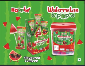 03153 /HOPPIN'S WATERMELON LOLLIPOP /MRP 300 /DP 153 /BOX 24 JAR