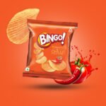 03185/ BINGO  TOMATO CHILLI /MRP 5/ DP 3.90 /BOX 240 PCS /MINIMUM ORDER 12 BOX