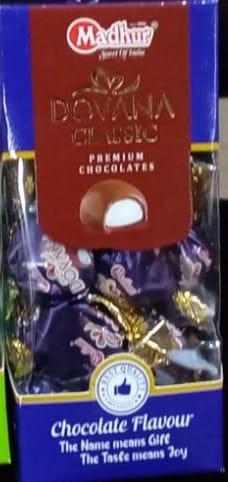 00940 /5Rs DOVANA CLASSIC CHOCO FLAVOUR CHOCOCLATE (5 RS PREMIMUM CHOCCOLATE ) MRP 150 / DP 95 BOX 24 JAR