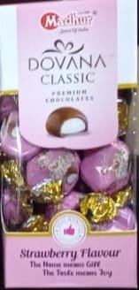 00936 / 5Rs DOVANA CLASSIC STRAWBERRY CHOCOCLATE (5 RS PREMIMUM CHOCCOLATE ) MRP 150 / DP 95 BOX 24 JAR