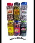 01648 / 1Rs ASSORTED GOLD TOFFEE CHOCOLATE  / MRP 200 /DP 122 / BOX 16 JAR