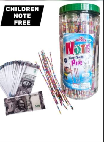 01646 /1Rs  NOTE SWEET STRING PIP CHOCO /MRP 150 / DP 77 / BOX 30 JAR