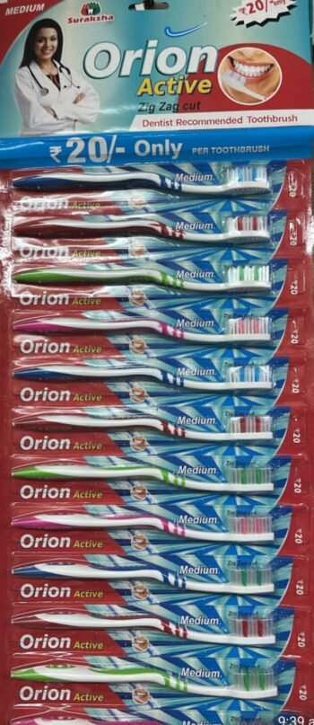 01015 /ORION ACTIVE TOOTH BRUSH / MRP 240 /DP 65 /BOX 120 SHEETTOOTH BRUSH / MRP 240 /DP 65 /BOX 120 SHEET