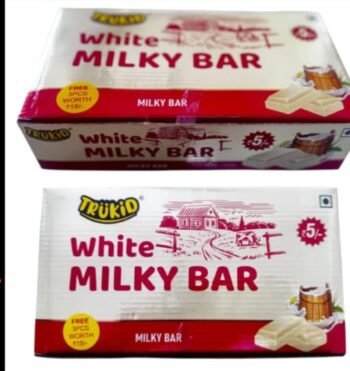 01645 / 5Rs TRUE KID WHITE MILKY BAR CHOCOLATE /MRP 150 DP 87 / BOX 24 PCS