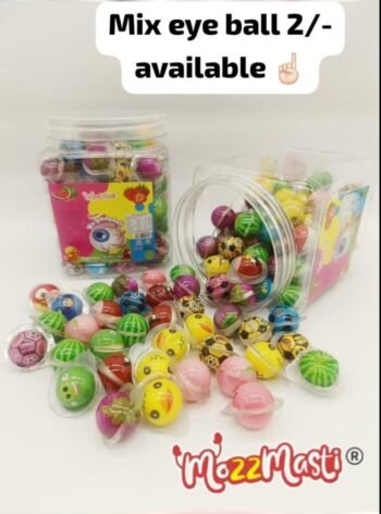 03240/ 5Rs MIX FRUIT EYE BALL CANDY / MRP 200 / DP 102 / BOX 24 PCS