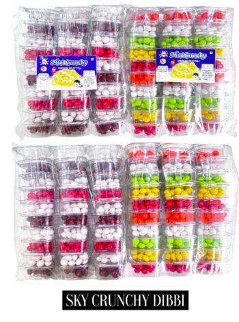 03288/ 5Rs SKY CRUNCHY DIBBI CANDY/ MRP 150 / DP 87/ BOX 24PCS