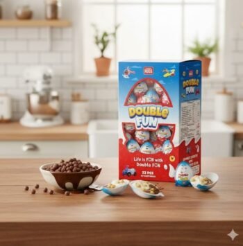 03344/5RS. DOUBLE FUN KINDER/MRP RS.165/DP RS.107/CORTON 24 JAR