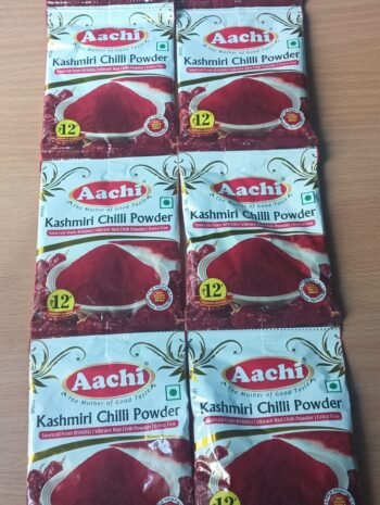 03384/ Aachi Kashmiri Chilli Powder/ MRP Rs.12/ Dp Rs.7.50/ Carton 1000 Pcs