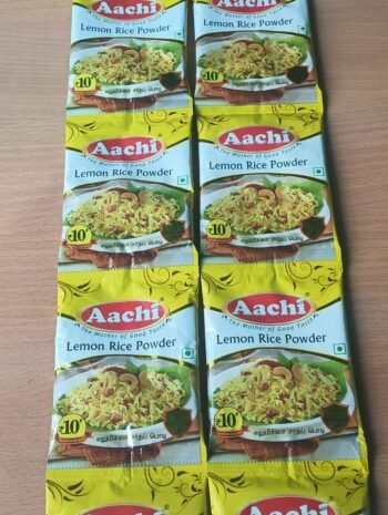 03390/ Aachi Lemon Rice Powder/ MRP Rs.10/ Dp Rs.6.50/ Carton 1000 Pcs