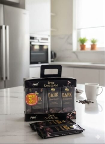 03396/5 Rs.Pepe Dark Chocolate /Mrp Rs.150/Dp Rs.85/Carton 24 pcs (3 free pcs)